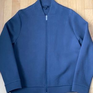 COS Navy Blue Structured Bomber Jacket